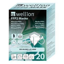 Wellion FFP2 Maske (20 Stk pro Packung) 