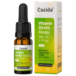 Vitamin D3+ K2 Tropfen für Kinder Vegan 