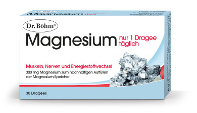 Dr. Böhm<sup>®</sup> Magnesium nur 1 Dragee täglich 