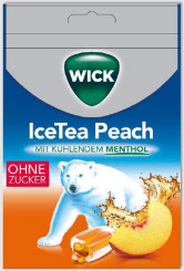 WICK Ice Tea Pastillen Pfirsich & Menthol zuckerfrei 72g 