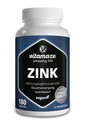 Vitamaze Zink 50mg hochdosiert vegan 