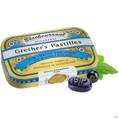 Grether's Pastilles Blackcurrant Zuckerfrei 60g 