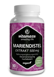 Mariendistel Extrakt 500 mg, vegane Kapseln 