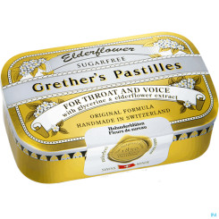 Grethers Pastilles Elderflower zuckerfrei 