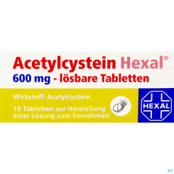 Acetylcystein Hexal Lutschtabletten 600 mg 10 Stück 