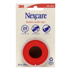 Nexcare™ Flexible Textilfixierpflaster, 4,2 m x 25 mm, 1 Rolle/Packung 