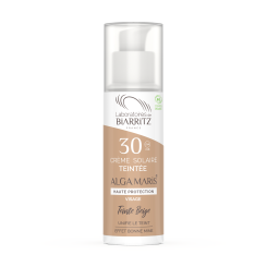 Laboratoires de Biarritz Alga Maris getönte Gesichtscreme Bio LSF30 hell 