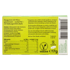 Birkengold Kaugummi Grüne Minze 