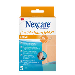 Nexcare™ Flexible Foam MAXI Active Pflaster, 50 mm x 101 mm, 5/Pack 