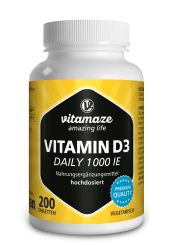Vitamin D3 1.000 IE Daily hochdosiert, vegetarische Tabletten 