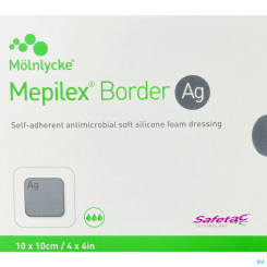MEPILEX BORD AG 10X10CM 5ST 