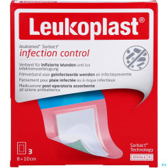 LEUKOMED WUNDVB SORB  8X10CM 3ST 