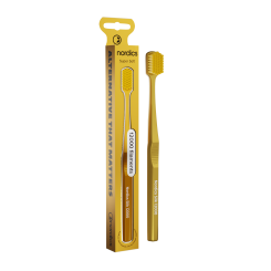 Nordics Öko Zahnbürste Silk Soft 12.000 Borsten Gold 
