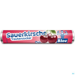 Bloc Traubenzucker Rollen Sauerkirsch 42g 