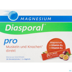 Magnesium-Diasporal<sup>®</sup> Pro Muskeln und Knochen plus Vitamin D3 und K2 direkt Sticks 