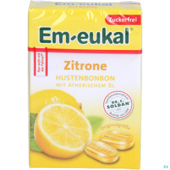 Em-eukal Bonbons zuckerfrei Zitrone in der Box 50g 