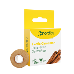 Nordics Öko Zahnseide PLA variable Breite mit Zimt 