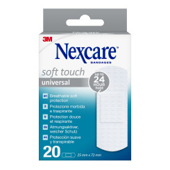 Nexcare™ Soft Touch Universal Pflaster, 25 mm x 72 mm, 20/Packung 
