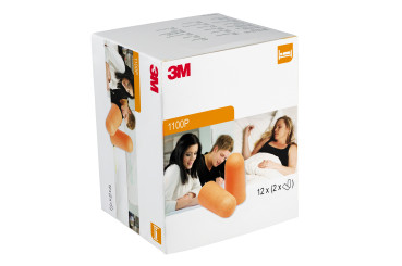 3M™ Gehörschutzstöpsel, ohne Kordel, Zweierpack, 1100P 