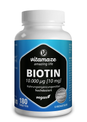 Vitamaze Biotin 10mg hochdosiert vegan 
