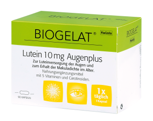 Biogelat Lutein 10mg Augenplus Kapseln 