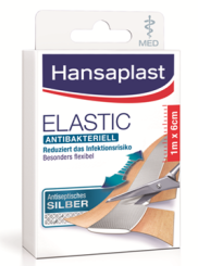 Hansaplast Elastic MED antibakteriell 1m x 6cm 