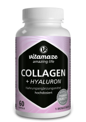 Kollagen 300 mg + Hyaluronsäure 100 mg hochdosiert Kapseln 