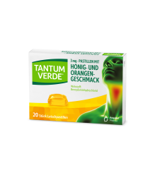 Tantum Verde® Pastillen Honig- und Orangengeschmack 
