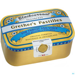 Grethers Pastilles Blackcurrant zuckerfrei 