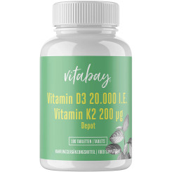 Vitabay D3 Depot 20.000 I.E. + Vitamin K2 200 mcg Tabletten 