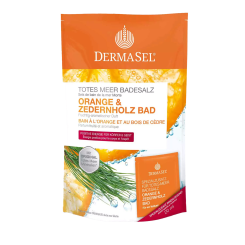 Dermasel TOTES MEER Orange & Zedernholz Badesalz 