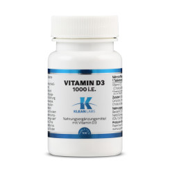 Vitamin D3 1000 i.E. Klean Labs Tabletten 
