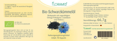 Floramed Bio-Schwarzkümmelöl Kapseln DE-ÖKO-003 
