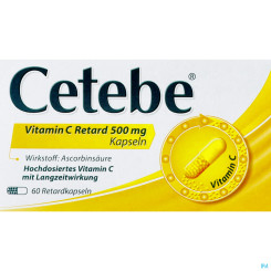 CETEBE VIT C RET KPS 500MG 60ST 