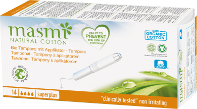 Masmi Organic Care - Bio Tampons Super Plus mit Applikator 