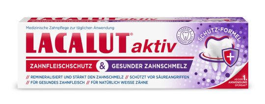 LACALUT® aktiv Zahnfleisch­schutz & Gesunder Zahnschmelz Zahncreme 