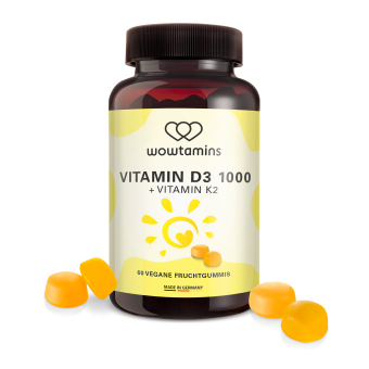 wowtamins VITAMIN D3 + VITAMIN K2 Fruchtgummis 
