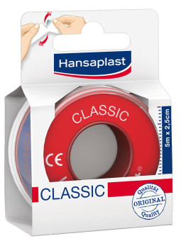 HANSAPLAST Classic Fixierpflaster 5 m x 2,5 cm 