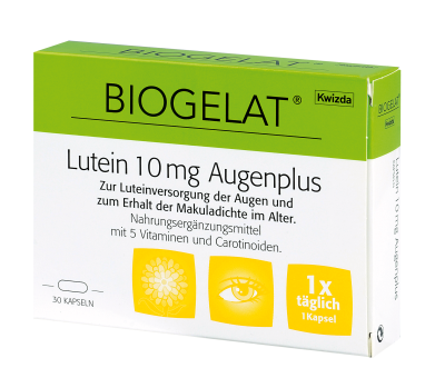 Biogelat Lutein 10 mg Augenplus 