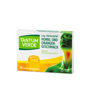 Tantum Verde® Pastillen Honig- und Orangengeschmack 