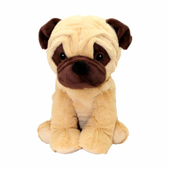 Hund Mops beige 