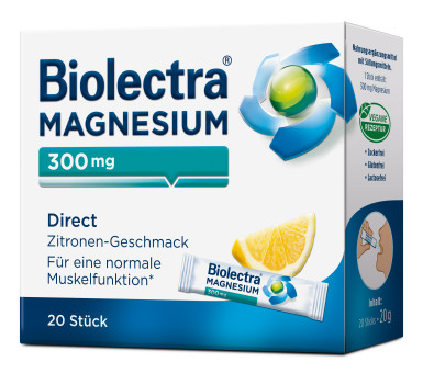 Biolectra® Magnesium 300 mg Direct Zitrone Sticks 20 Stück 